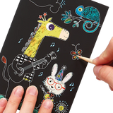Ooly Scratch & Scribble Mini Scratch Art Kit - Safari Party