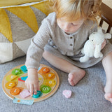 *NEW* Multi-Language + Counting + Colors Wooden Learning Clock