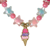 *NEW* Pink Poppy Ice Cream Charm Necklace and Bracelet Set