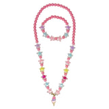 *NEW* Pink Poppy Ice Cream Charm Necklace and Bracelet Set