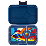 *NEW* Yumbox Tapas 4-Compartment Leakproof Bento Box - Monte Carlo Blue with Racing Tray