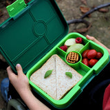 *NEW* Yumbox Tapas 4-Compartment Leakproof Bento Box - Palm Green with Lime Tray