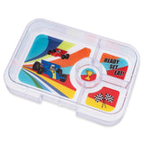 *NEW* Yumbox Tapas 4-Compartment Leakproof Bento Box - Monte Carlo Blue with Racing Tray