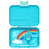 *NEW* Yumbox Tapas 4-Compartment Leakproof Bento Box - Antibes Blue with Rainbow Tray