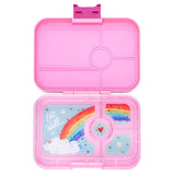 *NEW* Yumbox Tapas 4-Compartment Leakproof Bento Box - Capri Pink with Rainbow Tray