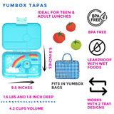 *NEW* Yumbox Tapas 4-Compartment Leakproof Bento Box - Capri Pink with Rainbow Tray