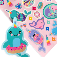Ooly Stickiville Nom Nom Narwhals Donut Scented Stickers
