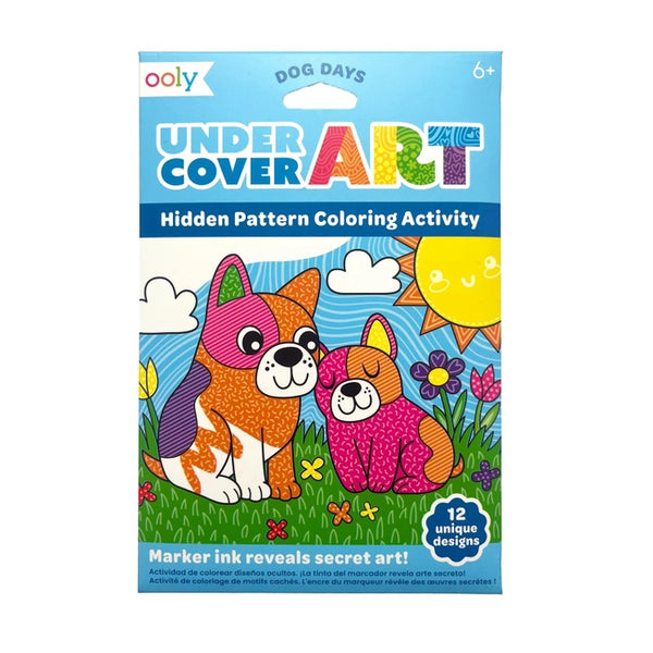 Ooly Undercover Art Hidden Pattern Coloring Activity Cards - Dog Days