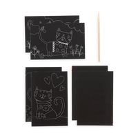 Ooly Scratch & Scribble Mini Scratch Art Kit - Cutie Cats