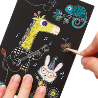 Ooly Scratch & Scribble Mini Scratch Art Kit - Safari Party