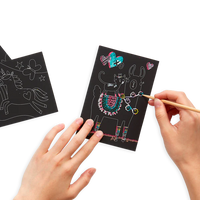 Ooly Scratch & Scribble Mini Scratch Art Kit - Funtastic Friends