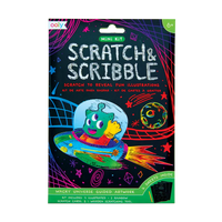 Ooly Scratch & Scribble Mini Scratch Art Kit - Wacky Universe