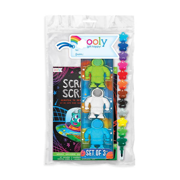 Ooly Galaxy Astronauts Happy Pack (with scratch art)