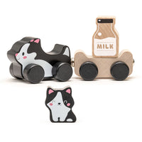*NEW* Cubika Magnetic Wooden Toy Set - Clever Kitties