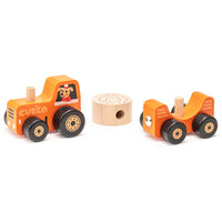*NEW* Cubika Magnetic Wooden Toy Tractor