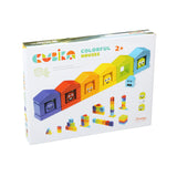 *NEW* Cubika Wooden Construction Set Colorful Houses