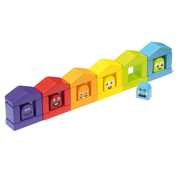 *NEW* Cubika Wooden Construction Set Colorful Houses