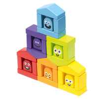 *NEW* Cubika Wooden Construction Set Colorful Houses