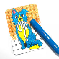 Ooly Undercover Art Hidden Pattern Coloring Activity Cards - Dog Days