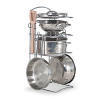 *NEW* Melissa & Doug Stainless Steel Pots and Pans Play Set