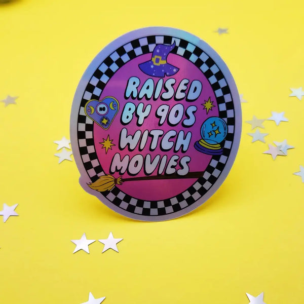 *NEW* Luxe Trauma 'Raised By 90s Witch Movies' Holographic Vinyl Sticker