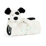 *NEW* Jellycat Bashful Black & Cream Puppy Blankie