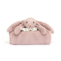 Jellycat Bashful Luxe Bunny Rosa Blankie with Gift Box