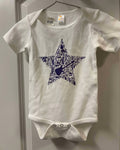 Little Black Tutu Purple Music Star Infant Bodysuit, 6-12 mo