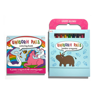 Ooly Carry Along Coloring Book and Crayon Kit - Unicorn Pals