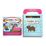 Ooly Carry Along Coloring Book and Crayon Kit - Unicorn Pals
