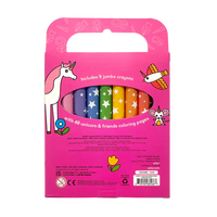 Ooly Carry Along Coloring Book and Crayon Kit - Unicorn Pals