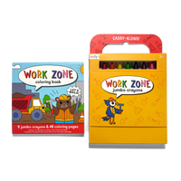 Ooly Carry Along Coloring Book and Crayon Kit - Work Zone
