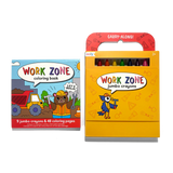 Ooly Carry Along Coloring Book and Crayon Kit - Work Zone