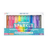 Ooly Rainbow Sparkle Metallic Watercolor Gel Crayons