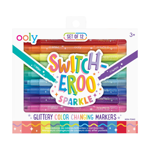 *NEW* Ooly Switch-eroo Sparkle Glittery Color Changing Markers, 12-Pack