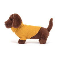*COMING SOON* Jellycat Sweater Sausage Dog Yellow (LIMIT 1)