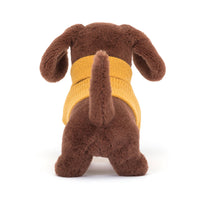 *COMING SOON* Jellycat Sweater Sausage Dog Yellow (LIMIT 1)