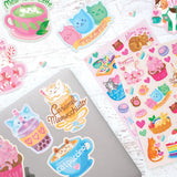 Ooly Stickiville Cat Cafe Chocolate Scented Stickers