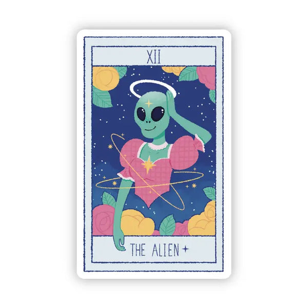 Big Moods 'The Alien' Tarot Card Vinyl Sticker