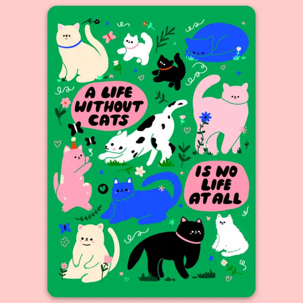 Tender Ghost 'A Life Without Cats' Vinyl Sticker