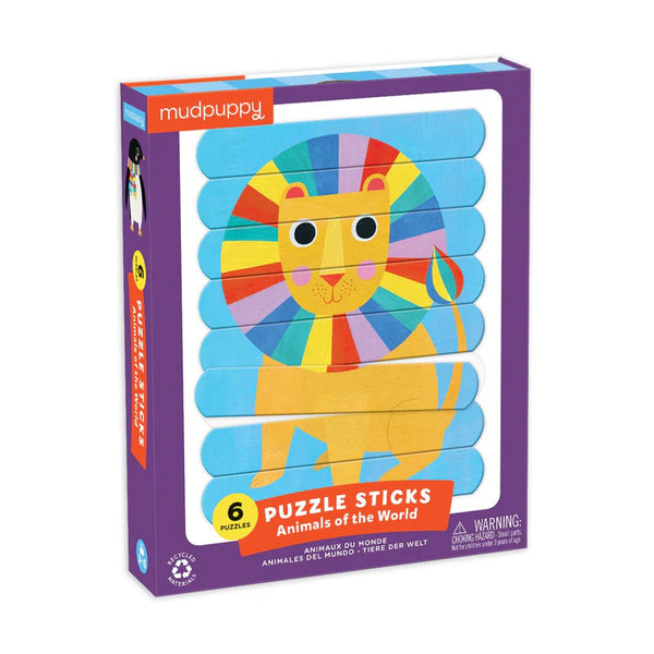 *NEW* Mudpuppy Animals of the World Puzzle Sticks