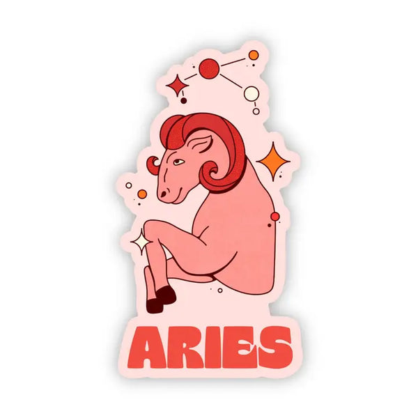 Big Moods Zodiac Vinyl Stickers - Aries