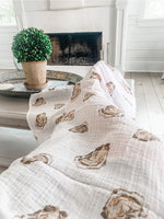 *COMING SOON* Little Hometown Muslin Swaddle Blanket - Aw, Shucks!