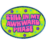 *NEW* Krystan Saint Cat 'Still In My Awkward Phase' Glitter Vinyl Sticker