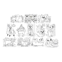 Ooly Undercover Art Hidden Pattern Coloring Activity Cards - Dog Days