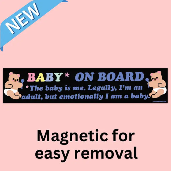 Tender Ghost 'Baby On Board' Bumper Magnet