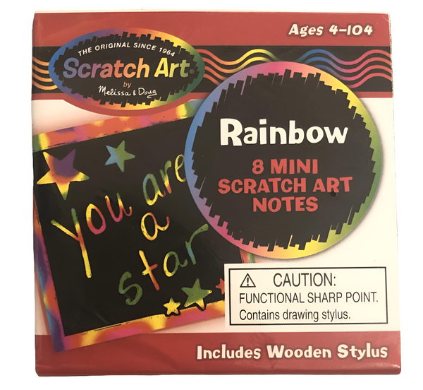 Melissa & Doug Scratch Art Rainbow Mini Notes - 8 pk