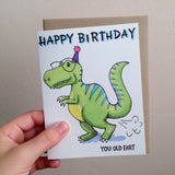 *FINAL SALE* Paper Wilderness Happy Birthday Dinosaur Greeting Card