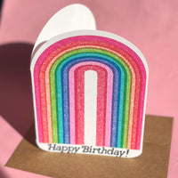 *NEW* Paper Chain Studios Birthday Rainbow Greeting Card