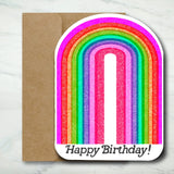 *NEW* Paper Chain Studios Birthday Rainbow Greeting Card